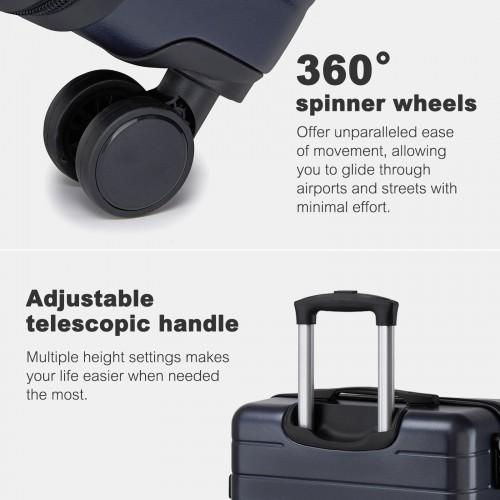 Thumbnail: KSN2691 - 24 Inch Checked Luggage, Durable ABS Hard Shell Suitcase with 360