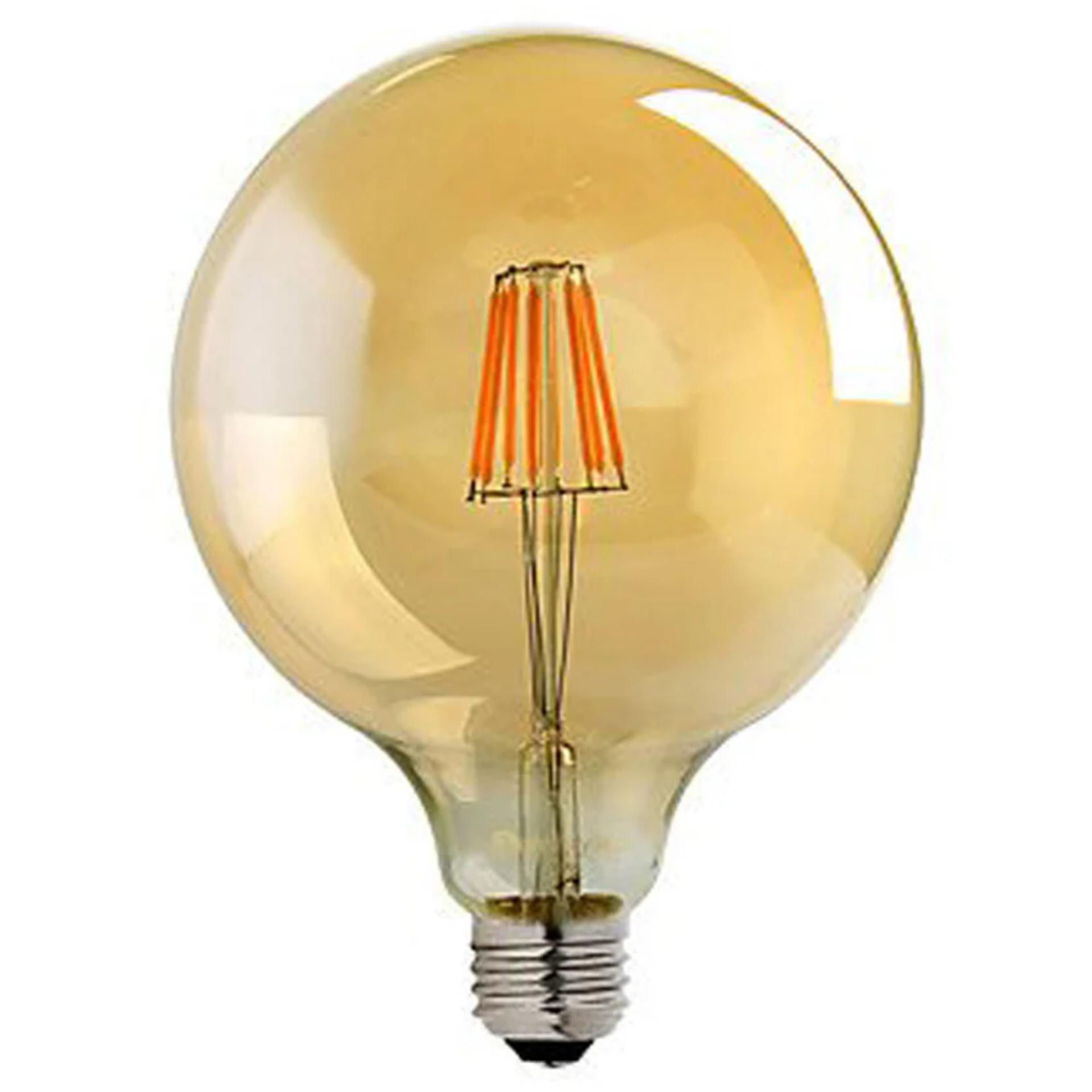 LED G125 8W Filament E27 Vintage Bulb Screw Globe Dimmable Decorative Light Bulb