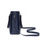 Thumbnail: Miss Lulu Navy Textured PU Leather Crossbody Handbag with Woven Accents for