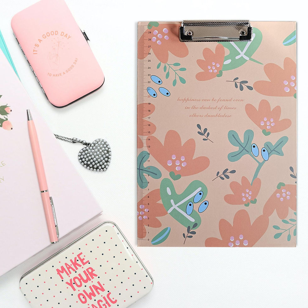 Thumbnail: 4Pack A4 Cute Print Paper Meta Clipboard With Ruler Scale Edge~5284