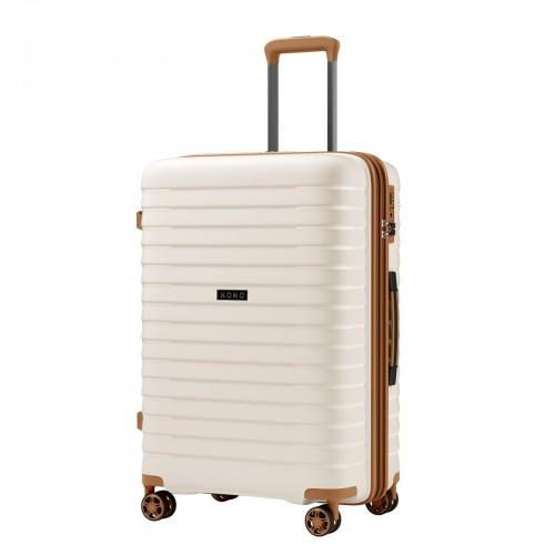 KSK2595 - Kono 24-Inch Hard Shell Scratch-Resistant PP Luggage with Cup Holder