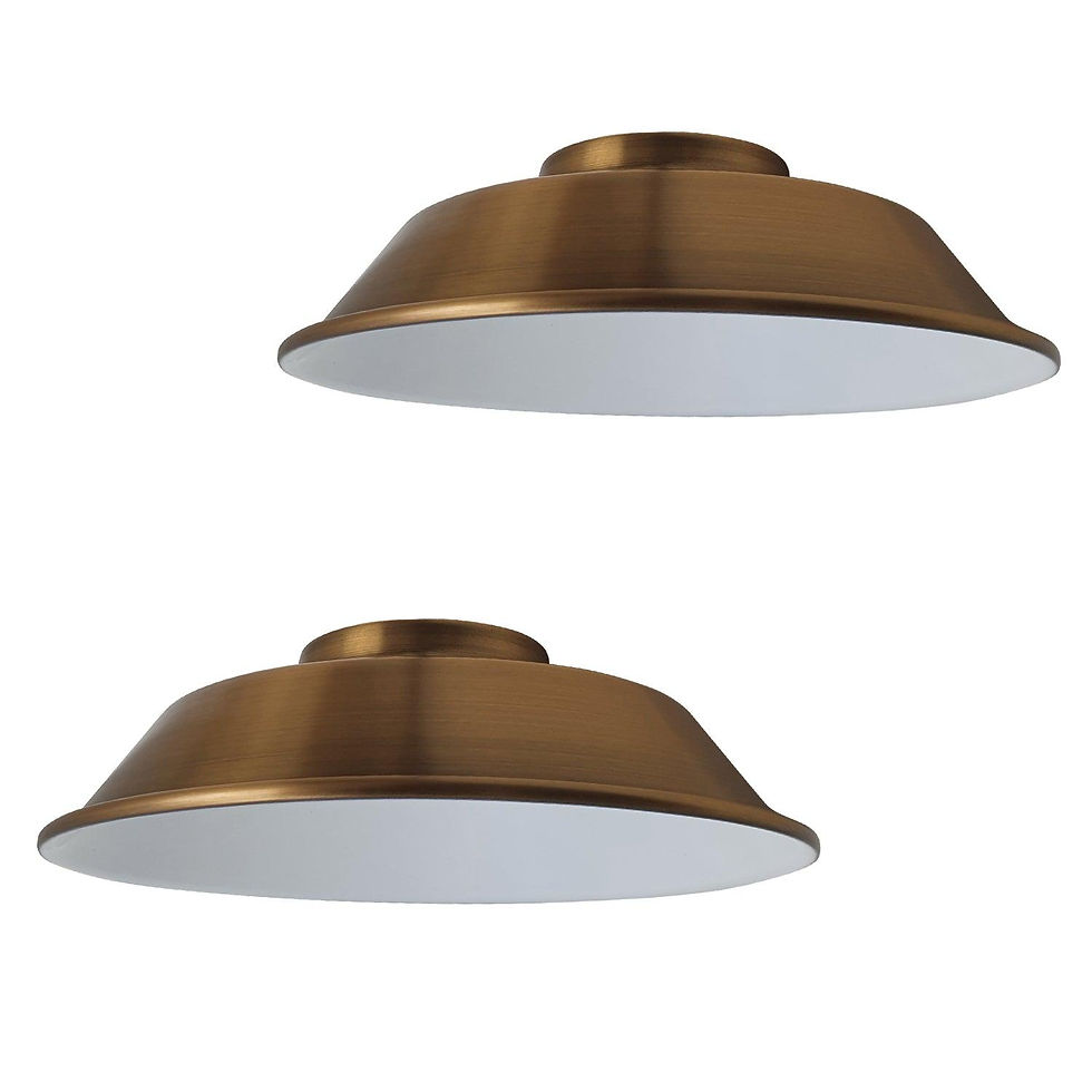 Thumbnail: 2 Pack Industrial Curvy Metal Easy fit Lamp Shade ~5576