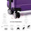 Thumbnail: K1871-1L - Kono ABS 24 Inch Sculpted Horizontal Design Suitcase - Purple