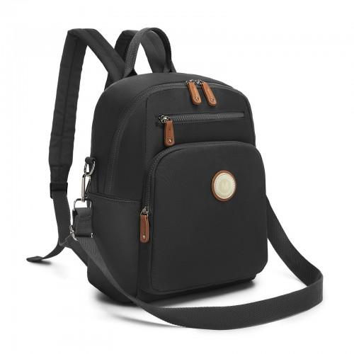 Thumbnail: BPM2617 - Miss Lulu Women's Backpack, Water-Resistant Nylon Convertible Shoulder