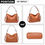 Thumbnail: Miss Lulu Classic Style Slouch Shoulder Bag Brown - Premium Synthetic Leather