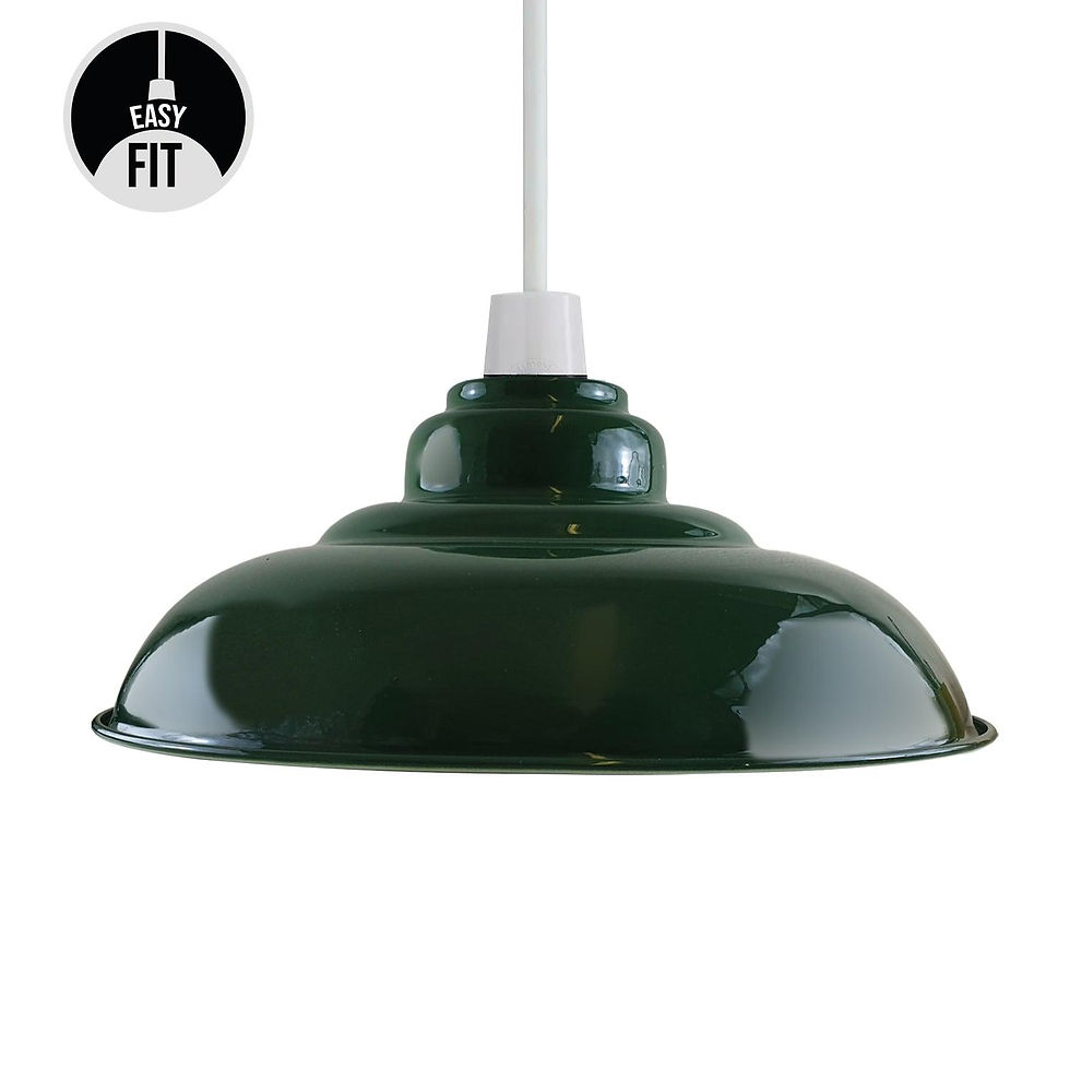 Thumbnail: Green Colour Gloss Modern Metal Indoor Home Light Lampshade~1085