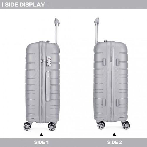Thumbnail: K2091L - Kono 20 Inch Multi Texture Hard Shell PP Suitcase - Classic Collection