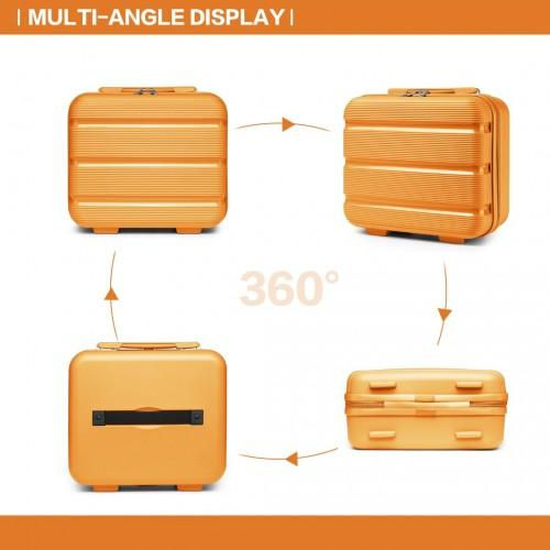 Thumbnail: K2092L - Kono 14 Inch Bright Hard Shell PP Vanity Case - Orange