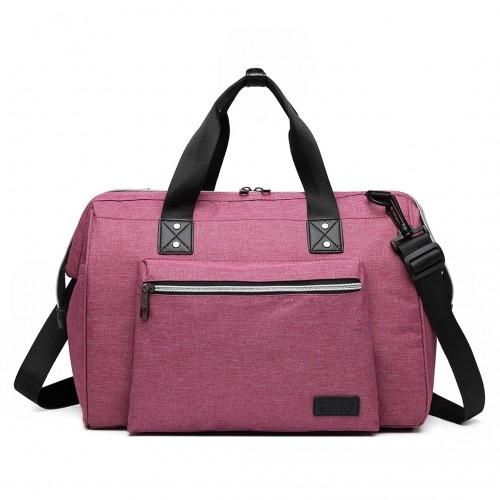 Thumbnail: E1802 - Kono Maternity Baby Changing Bag Shoulder Travel Bag Pink