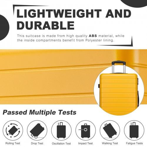 Thumbnail: KSN2691 - 24 Inch Checked Luggage, Durable ABS Hard Shell Suitcase with 360