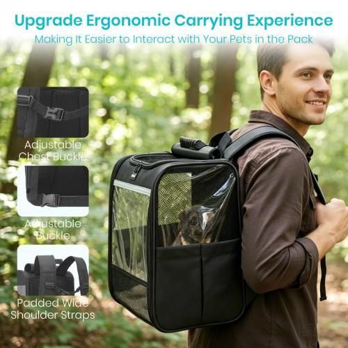 Thumbnail: PTD2640 - Dogat Foldable And Durable Pet Backpack Carrier Travel Bag for Cats