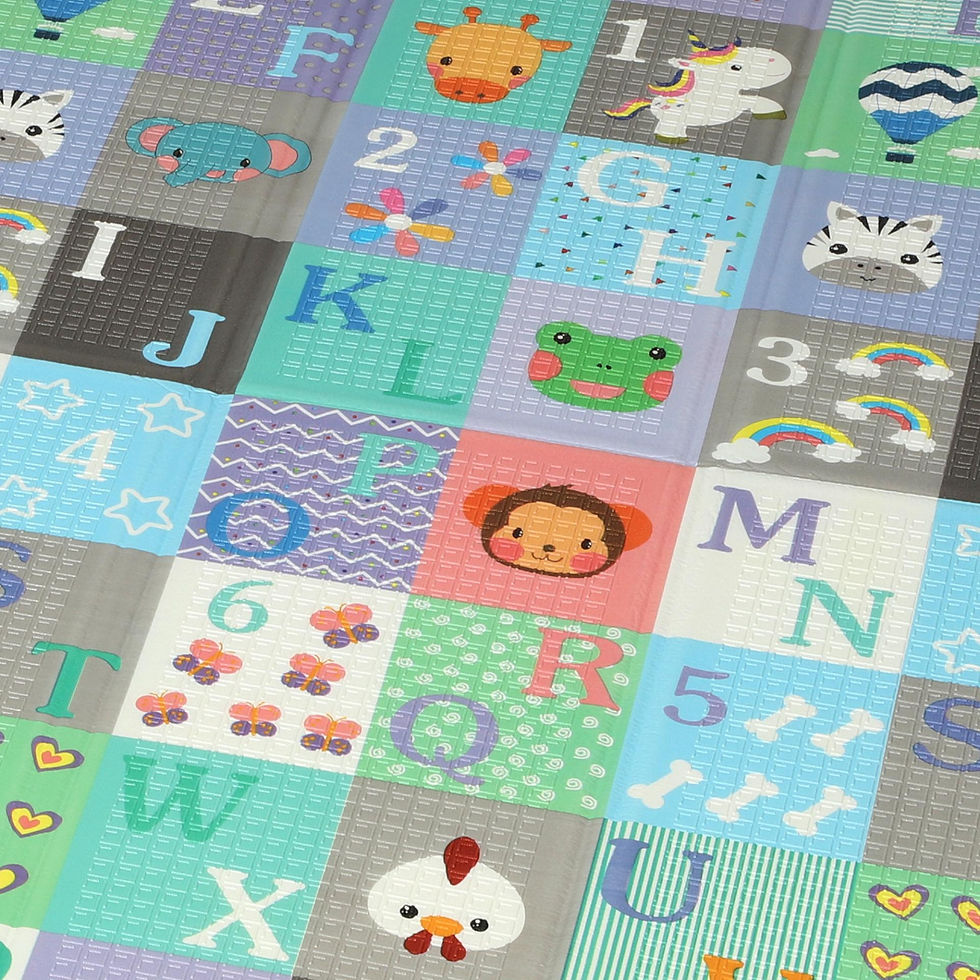 Thumbnail: AIYAPLAY Foldable Baby Play Mat Double-Sided, Reversible Foam Soft Crawling Mat
