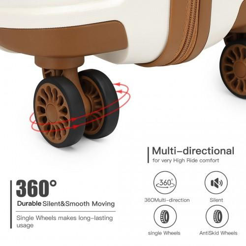 Thumbnail: KONO 24-Inch Hard Shell Suitcase - Premium PP Material, TSA Lock, 360� Swivel