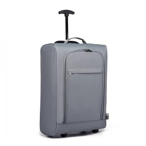 Thumbnail: K1873-2 - Kono CABIN SIZE SOFT SHELL HAND LUGGAGE - GREY