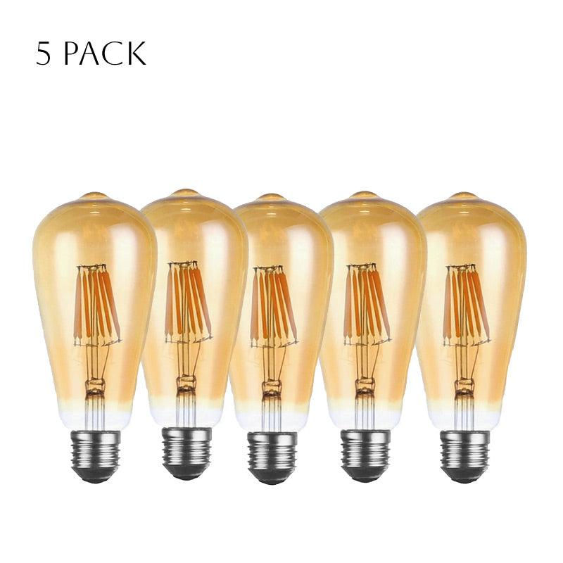 Thumbnail: Vintage LED E27 ST64 8W Bulb Dimmable Filament Light Bulb Lamp Squirrel