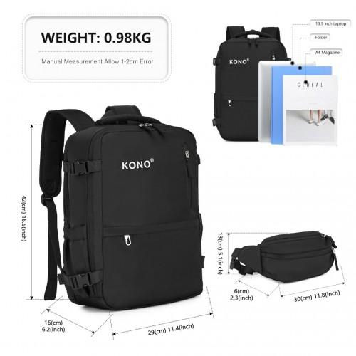 Thumbnail: EQ2406 - Kono Ultimate Traveler's Backpack with Detachable Waist Pack and