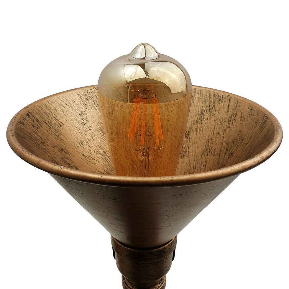 Thumbnail: Brushed Copper Color Wall Pipe Lamp Retro Light Steampunk Vintage Wall Sconce