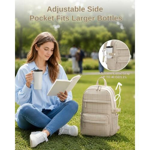 Thumbnail: BPM2609 - Miss Lulu Quilted Lightweight Backpack, Fits 15.6 Inch Notebook, Cabin