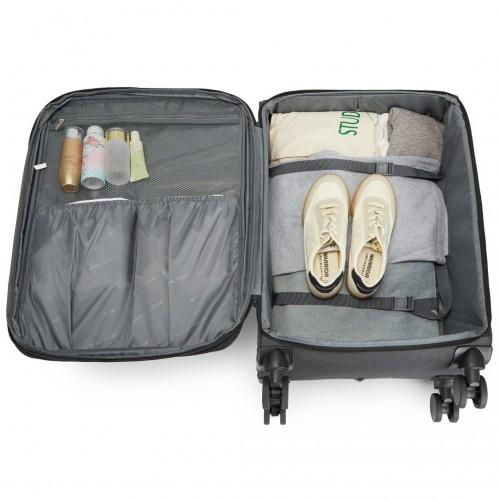 Thumbnail: K2397L - British Traveller 24 Inch Lightweight Soft Shell Expandable Suitcase