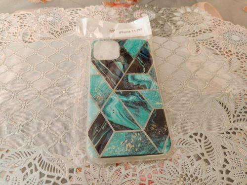 Thumbnail: Marble Geometric TPU Blue Case - For iPhone 11 Pro