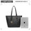 Thumbnail: LT2054 - Miss Lulu Minimalist Tote Handbag Structured - Black