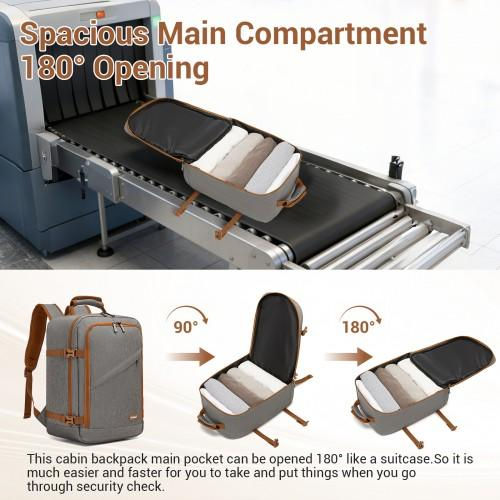 Thumbnail: BPK2551 - Kono Flexible Cabin Backpack 30×20×40-Fits 15.6" Laptop, Clamshell