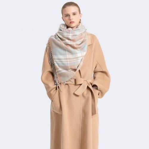 Thumbnail: SFN4401 - Elegant Color Block Scarf with Fringe Detailing ? Versatile Oversized