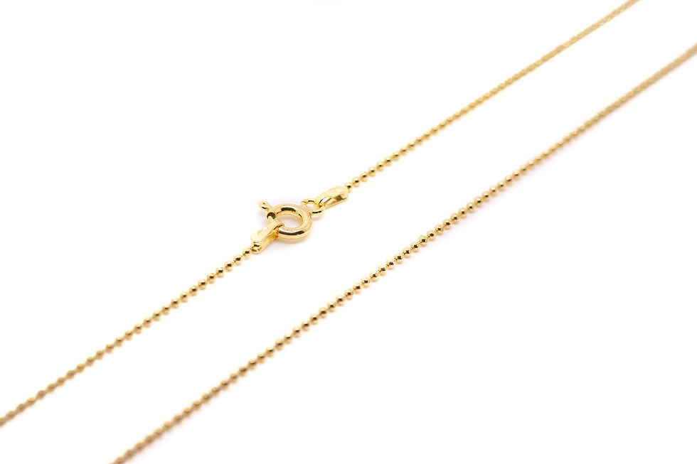 Thumbnail: 17.5" (45cm) Gold Plated Diamond Ball Chain