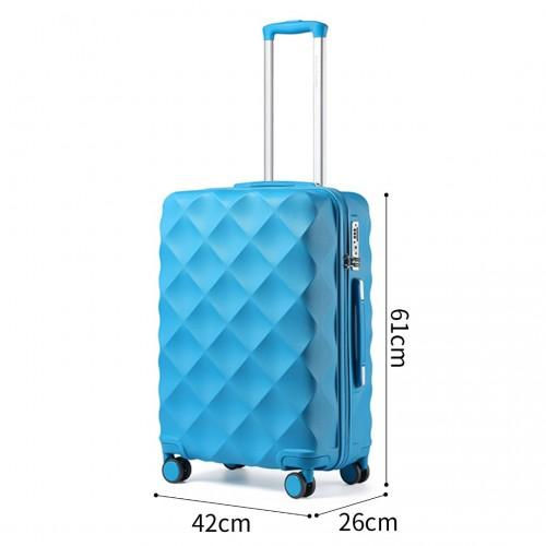 Thumbnail: K2395L - British Traveller 24 Inch Ultralight ABS And Polycarbonate Bumpy