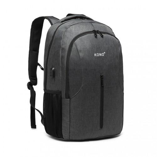Thumbnail: E6904 - Kono Large Backpack with USB Charging Interface - Grey