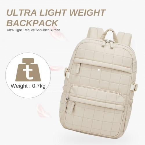 Thumbnail: BPM2609 - Miss Lulu Quilted Lightweight Backpack, Fits 15.6 Inch Notebook, Cabin