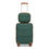 Thumbnail: Kono ABS 4 Wheel Suitcase Set with Vanity Case - Durable Green and Brown Travel