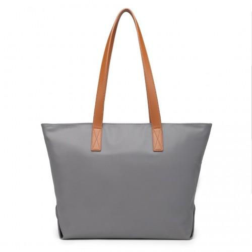 Thumbnail: LH2240 - Miss Lulu Casual Waterproof Shopping Tote Bag - Grey