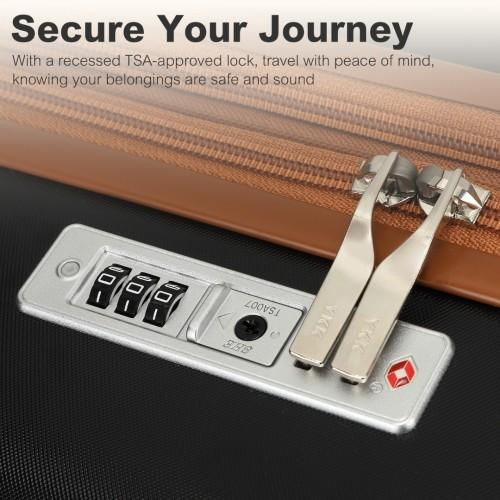 Thumbnail: Kono 24 Inch Expandable Lightweight Hard Shell Check-In Suitcase with TSA Lock -