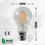 Thumbnail: A60 B22 8W Dimmable Light Bulb Vintage Filament Classic LED~4074