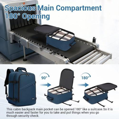 Thumbnail: BPK2551 - Kono Flexible Cabin Backpack 30×20×40-Fits 15.6" Laptop, Clamshell