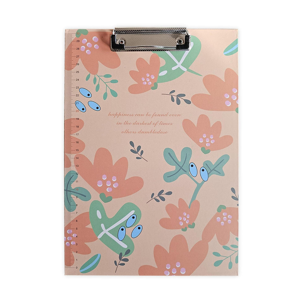 Thumbnail: 4Pack A4 Cute Print Paper Meta Clipboard With Ruler Scale Edge~5284