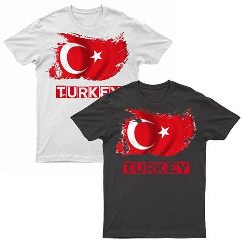 Adults Turkey T-Shirt - Premium Heavy Cotton, Turkish Flag Print