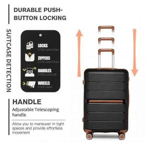 Thumbnail: K2392L - British Traveller 20 Inch Multi-Texture Polypropylene Hard Shell