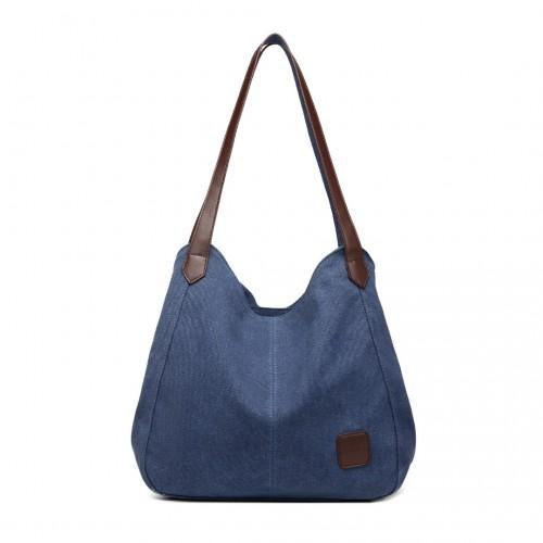 Thumbnail: EB2040L - Kono Canvas Shoulder Tote Bag - Navy
