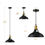 Thumbnail: 3 Pack Ceiling Pendant Metal Shades Retro Design Light Hanging Home Lounge