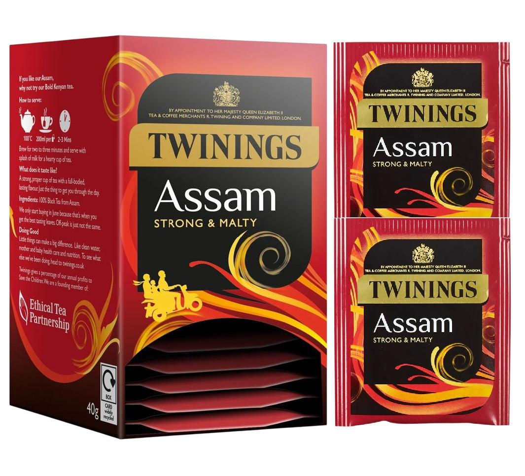 Twinings Assam Strong Black Tea - Individually Wrapped Sachets