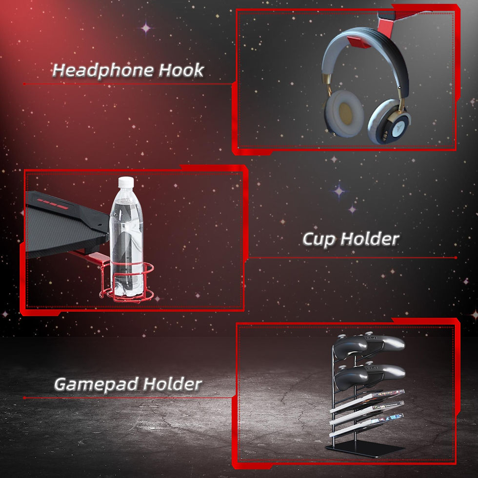 Thumbnail: HOMCOM 122 x 66 cm Gaming Desk, Carbon Fibre Covered Computer Desk, Gamer