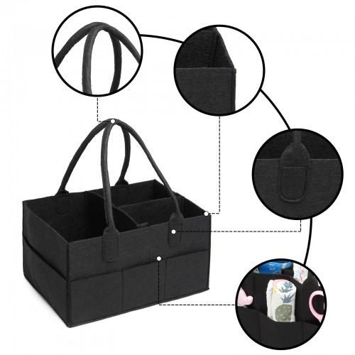 Thumbnail: S2049 - Kono Felt Caddy Organiser With Storage - Black