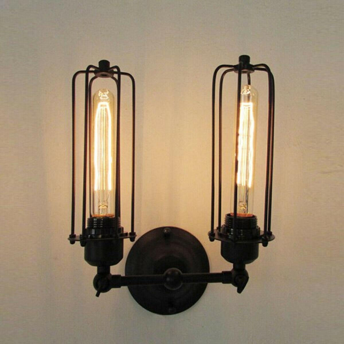 Vintage Industrial Wall Light Retro Cage Wall Sconce Lamp~5750