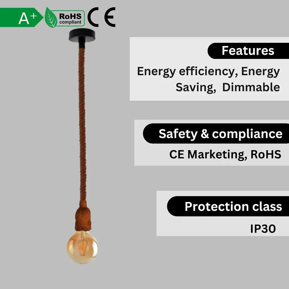 Thumbnail: Ceiling Pendant Light Hemp Rope Lamp ~5771