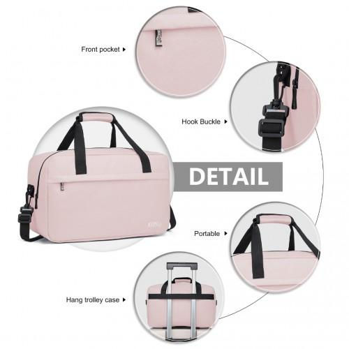 Thumbnail: E1960M - Kono Lightweight Multi Purpose Unisex Sports Travel Duffel Bag - Pink