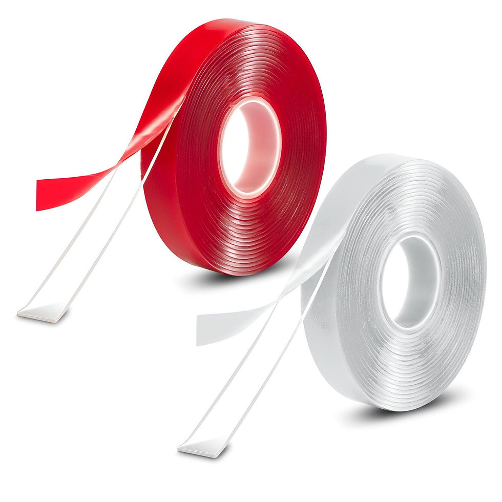 Thumbnail: 2 Pack Duty Transparent Double Sided Heavy Clear Mounting Tape~5207