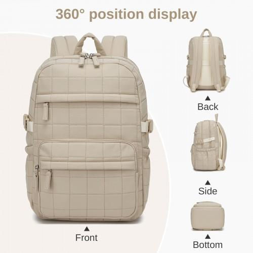 Thumbnail: BPM2609 - Miss Lulu Quilted Lightweight Backpack, Fits 15.6 Inch Notebook, Cabin
