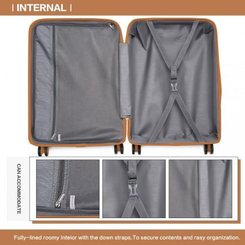 Thumbnail: K2091L - Kono 28 Inch Multi Texture Hard Shell PP Suitcase - Classic Collection